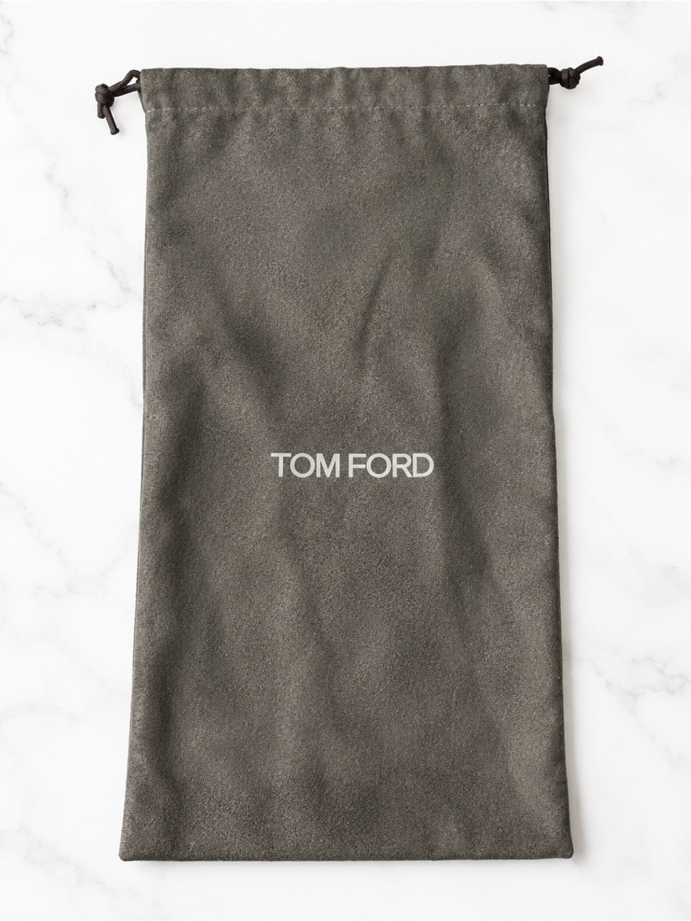 Authentic Tom Ford Gray Shoe Dust Bag Drawstring Storage Pouch